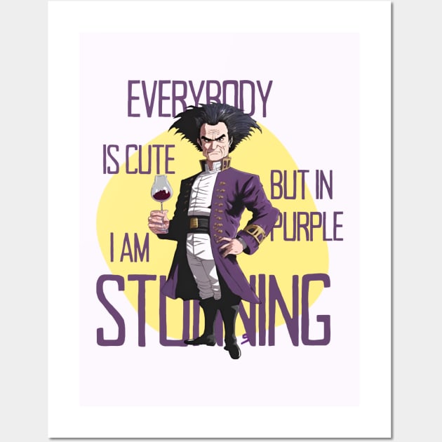 Everybody is cute but in purple I am stunning - B5 Sci-Fi Wall Art by Fenay-Designs